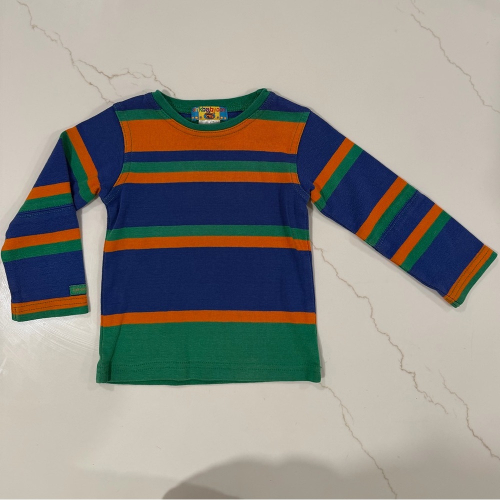 Vibrant Vintage Striped Long Sleeve Kids Tee